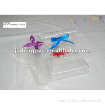 Ribbon Bowknot Cover EVA Clear Bag with Plastic Press Button